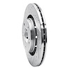 E-Line Drilled & Slotted Silver Brake Rotor, Fits Select Mitsubishi, Position: Front Left - image 1