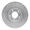 E-Line Drilled & Slotted Silver Brake Rotor, Fits Select Mitsubishi, Position: Front Right - image 2
