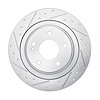 E-Line Drilled & Slotted Silver Brake Rotor, Fits Select Mitsubishi, Position: Rear Left