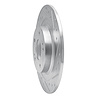 E-Line Drilled & Slotted Silver Brake Rotor, Fits Select Mitsubishi, Position: Rear Right - image 1