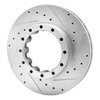 E-Line Drilled & Slotted Silver Brake Rotor, 2005-2020 Fits Multiple Makes/Models, Position: Rear Right - image 3
