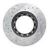 E-Line Drilled & Slotted Silver Brake Rotor, 2005-2020 Fits Multiple Makes/Models, Position: Rear Right - image 4