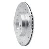 E-Line Drilled & Slotted Silver Brake Rotor, Fits Select Fits Multiple Makes/Models, Position: Front Left - image 3