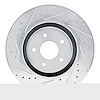 E-Line Drilled & Slotted Silver Brake Rotor, Fits Select Fits Multiple Makes/Models, Position: Front Left - image 1