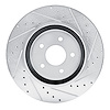 E-Line Drilled & Slotted Silver Brake Rotor, Fits Select Fits Multiple Makes/Models, Position: Front Right - image 1