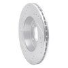 E-Line Drilled & Slotted Silver Brake Rotor, 1985-1991 Audi/Porsche/Volkswagen, Position: Rear Right - image 4