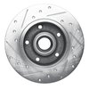 E-Line Drilled & Slotted Silver Brake Rotor, 1996-2008 Audi/Porsche/Volkswagen, Position: Rear Right - image 3
