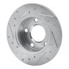 E-Line Drilled & Slotted Silver Brake Rotor, 1998-2001 Audi/Porsche/Volkswagen, Position: Rear Right - image 4