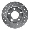 E-Line Drilled & Slotted Silver Brake Rotor, 1999-2002 Audi/Porsche/Volkswagen, Position: Rear Left - image 3