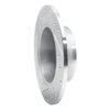 E-Line Drilled & Slotted Silver Brake Rotor, 1999-2002 Audi/Porsche/Volkswagen, Position: Rear Right - image 3