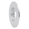 E-Line Drilled & Slotted Silver Brake Rotor, 2001-2006 Audi/Porsche/Volkswagen, Position: Rear Right - image 1
