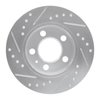 E-Line Drilled & Slotted Silver Brake Rotor, 2001-2006 Audi/Porsche/Volkswagen, Position: Rear Right - image 2