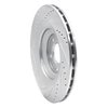E-Line Drilled & Slotted Silver Brake Rotor, 2005-2011 Audi/Porsche/Volkswagen, Position: Rear Right - image 4
