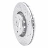 E-Line Drilled & Slotted Silver Brake Rotor, 1997-2006 Audi/Porsche/Volkswagen, Position: Front Right - image 2
