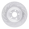 E-Line Drilled & Slotted Silver Brake Rotor, 2004-2018 Audi/Porsche/Volkswagen, Position: Rear Right