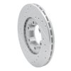 E-Line Drilled & Slotted Silver Brake Rotor, 2007-2011 Audi/Porsche/Volkswagen, Position: Rear Right - image 4