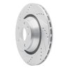 E-Line Drilled & Slotted Silver Brake Rotor, 2008-2015 Audi/Porsche/Volkswagen, Position: Rear Left - image 2