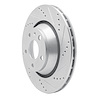 E-Line Drilled & Slotted Silver Brake Rotor, 2008-2015 Audi/Porsche/Volkswagen, Position: Rear Right - image 1