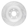 E-Line Drilled & Slotted Silver Brake Rotor, 2008-2015 Audi/Porsche/Volkswagen, Position: Rear Right - image 3