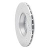 E-Line Drilled & Slotted Silver Brake Rotor, 2008-2015 Audi/Porsche/Volkswagen, Position: Rear Right - image 4