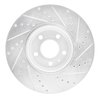 E-Line Drilled & Slotted Silver Brake Rotor, 2008-2012 Audi/Porsche/Volkswagen, Position: Front Left - image 2