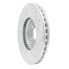 E-Line Drilled & Slotted Silver Brake Rotor, 2008-2012 Audi/Porsche/Volkswagen, Position: Front Left - image 4