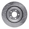 E-Line Drilled & Slotted Silver Brake Rotor, Fits Select Audi/Porsche/Volkswagen, Position: Rear Left - image 4