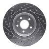 E-Line Drilled & Slotted Silver Brake Rotor, Fits Select Audi/Porsche/Volkswagen, Position: Rear Right - image 4