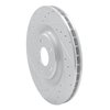 E-Line Drilled & Slotted Silver Brake Rotor, Fits Select Audi/Porsche/Volkswagen, Position: Rear Left - image 3