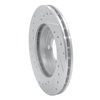 E-Line Drilled & Slotted Silver Brake Rotor, 1980-2009 Audi/Porsche/Volkswagen, Position: Front Right - image 2