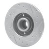E-Line Drilled & Slotted Silver Brake Rotor, 1992-1998 Audi/Porsche/Volkswagen, Position: Rear Left - image 3