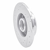 E-Line Drilled & Slotted Silver Brake Rotor, 1992-1998 Audi/Porsche/Volkswagen, Position: Rear Right
