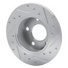 E-Line Drilled & Slotted Silver Brake Rotor, 1992-2005 Audi/Porsche/Volkswagen, Position: Rear Left - image 2