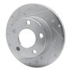 E-Line Drilled & Slotted Silver Brake Rotor, 1992-2005 Audi/Porsche/Volkswagen, Position: Rear Left - image 4