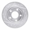 E-Line Drilled & Slotted Silver Brake Rotor, 1992-2005 Audi/Porsche/Volkswagen, Position: Rear Right - image 2