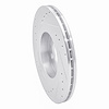 E-Line Drilled & Slotted Silver Brake Rotor, 1998-2015 Audi/Porsche/Volkswagen, Position: Front Right - image 1