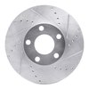 E-Line Drilled & Slotted Silver Brake Rotor, 1998-1998 Audi/Porsche/Volkswagen, Position: Front Right - image 3