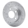 E-Line Drilled & Slotted Silver Brake Rotor, 1998-2020 Audi/Porsche/Volkswagen, Position: Rear Left - image 4