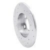 E-Line Drilled & Slotted Silver Brake Rotor, 1998-2020 Audi/Porsche/Volkswagen, Position: Rear Right - image 3