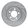 E-Line Drilled & Slotted Silver Brake Rotor, 2000-2006 Audi/Porsche/Volkswagen, Position: Rear Right - image 1