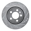 E-Line Drilled & Slotted Silver Brake Rotor, 2000-2006 Audi/Porsche/Volkswagen, Position: Rear Right - image 2