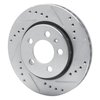 E-Line Drilled & Slotted Silver Brake Rotor, 2000-2006 Audi/Porsche/Volkswagen, Position: Rear Right - image 3