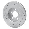 E-Line Drilled & Slotted Silver Brake Rotor, 2000-2006 Audi/Porsche/Volkswagen, Position: Rear Right - image 4