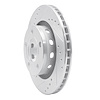 E-Line Drilled & Slotted Silver Brake Rotor, 1999-2005 Audi/Porsche/Volkswagen, Position: Rear Left - image 1