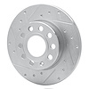 E-Line Drilled & Slotted Silver Brake Rotor, 2005-2013 Audi/Porsche/Volkswagen, Position: Rear Left - image 1