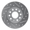 E-Line Drilled & Slotted Silver Brake Rotor, 2005-2013 Audi/Porsche/Volkswagen, Position: Rear Left - image 3