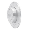 E-Line Drilled & Slotted Silver Brake Rotor, 2005-2013 Audi/Porsche/Volkswagen, Position: Rear Right - image 1