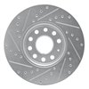 E-Line Drilled & Slotted Silver Brake Rotor, Fits Select Audi/Porsche/Volkswagen, Position: Front Right - image 2