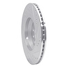E-Line Drilled & Slotted Silver Brake Rotor, Fits Select Audi/Porsche/Volkswagen, Position: Rear Left