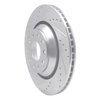 E-Line Drilled & Slotted Silver Brake Rotor, Fits Select Audi/Porsche/Volkswagen, Position: Rear Left - image 4